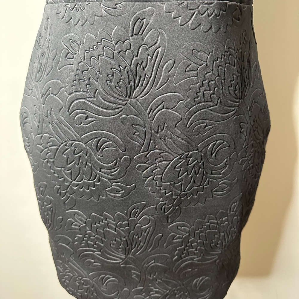 bec + bridge Charcoal Floral Strapless Dress - Picture 3 of 6